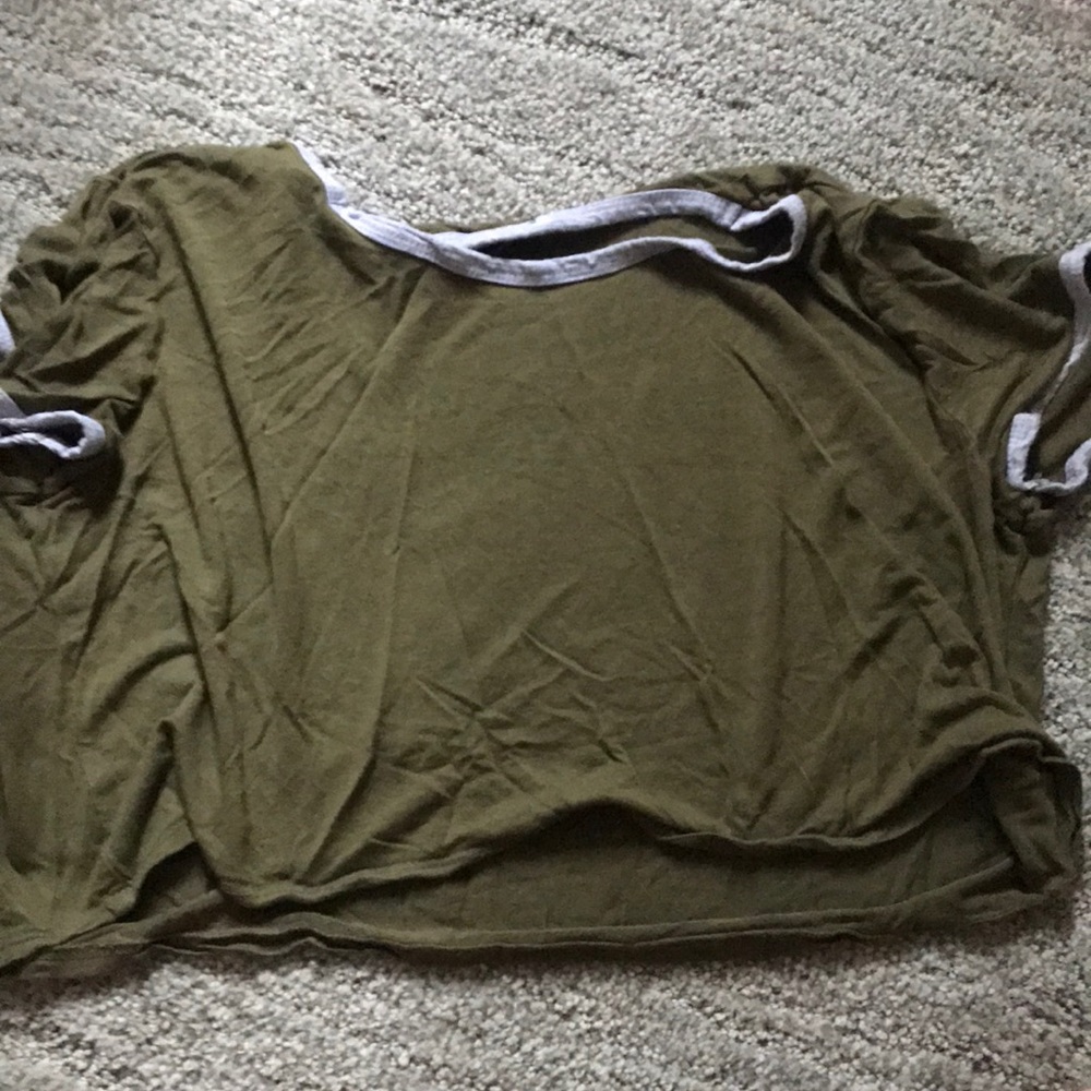 Green crop top